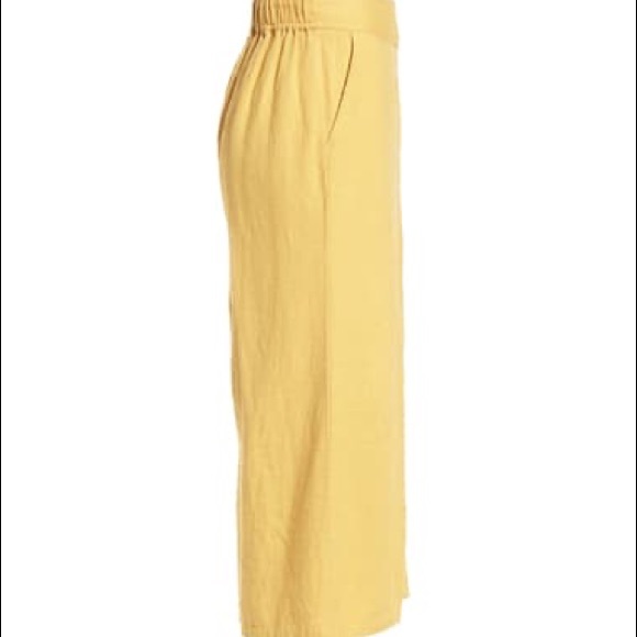 BP. Split Front Wide Leg Crop Pants Yellow Size S - Picture 4 of 16
